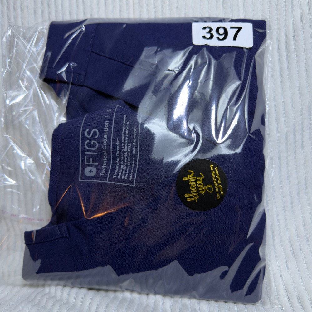 FIGS Mens Chisec Three-Pocket Scrub Top Navy Blue V-Neck TM3000 Small - Picture 9 of 9